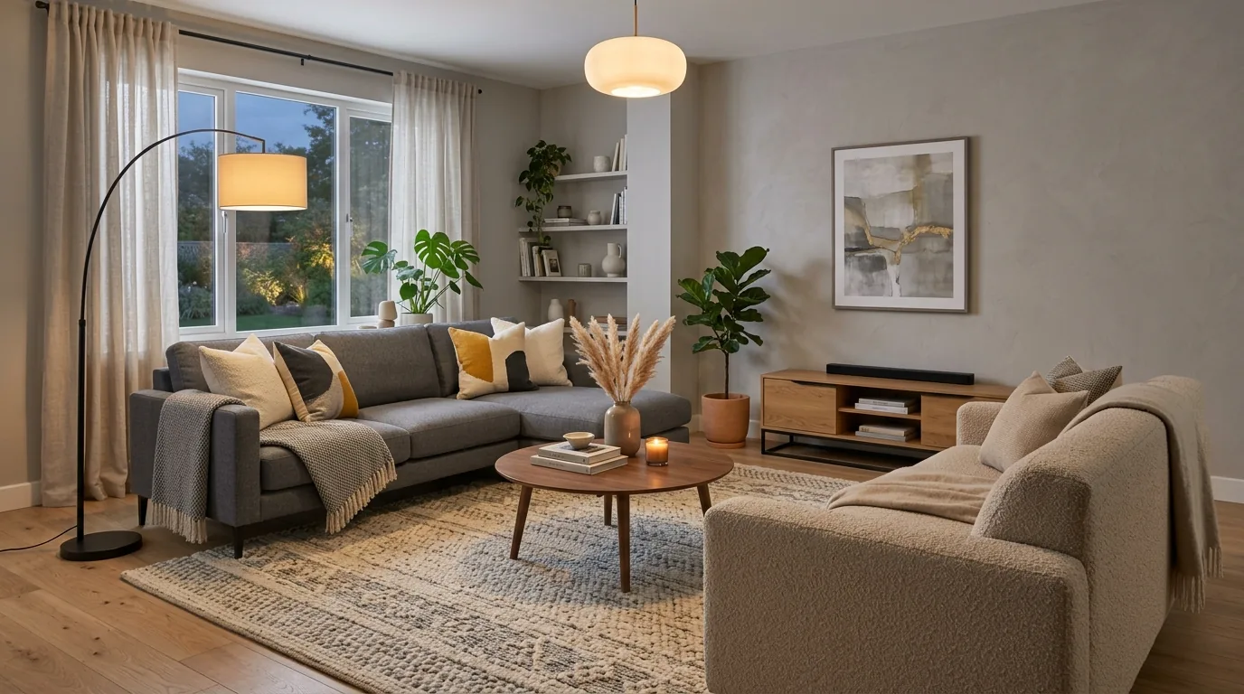 Balance scale so one sofa does not dominate